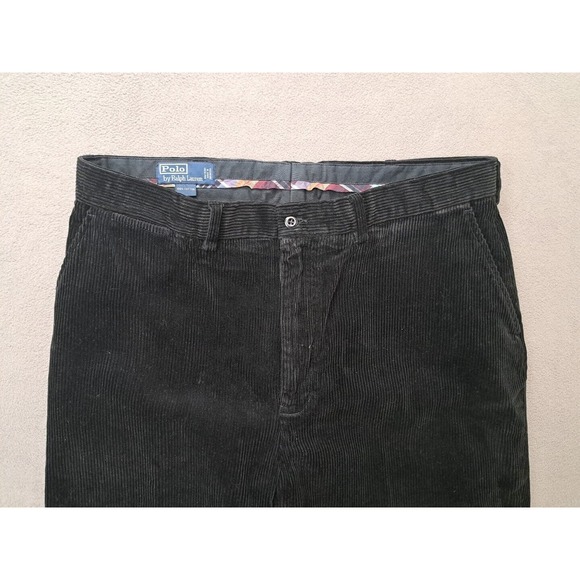 Polo Ralph Lauren Andrew Pants Men’s Size 38 x 32 Black Corduroy Chino - Picture 2 of 10
